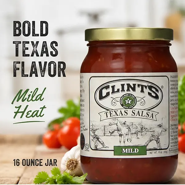 Clint’s Texas Salsa, Mild, 16 Ounce – Fresh Chunky Tomato Salsa, Low Sodium & Gluten Free, Authentic Texas Style Dip for Chips, Tacos, Nachos & Mexican Recipes 5