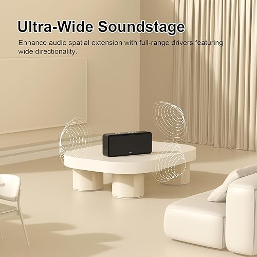 Miniatura 5 de DOSS SoundBox XL altavoces inalámbricos sistema de altavoces para hogar inalámbricos doble conductor con subwoofer de 12W sonido HD de 20W bajo