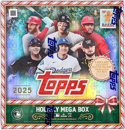 2025 Topps Holiday Baseball Trading Card Mega Box - Look