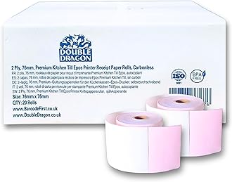 76 x 76 2 ply White and Pink Rolls 20 Rolls in A Box