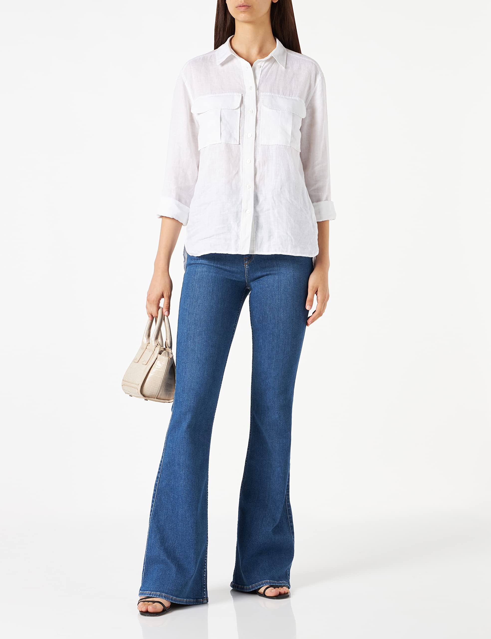 Lee - Jeans Donna - vestibilità Svasata a Vita Molto Alta - Flare Bo - Jackson Worn