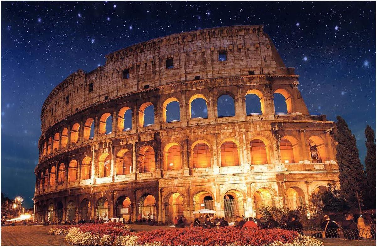 Yifantacy [ Impuzzle Colosseum - Night Full of Stars | 1000 Piece - Large Format Jigsaw Puzzles. Free Logic Games for Couples, Child, Teens, Senior. Brain Puzzles & Fun Family Games.