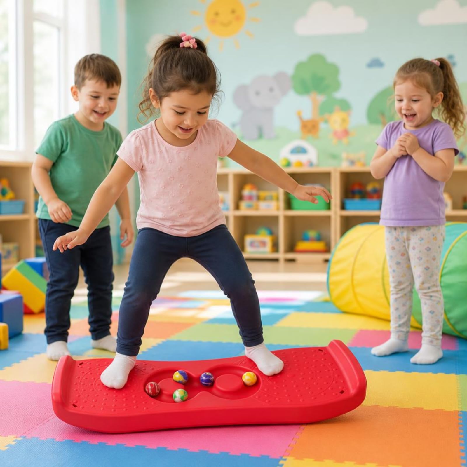 Tabla Equilibrio Extremos Altos Tabla Balance Acabado Brillante Juguete Infantil para Niños