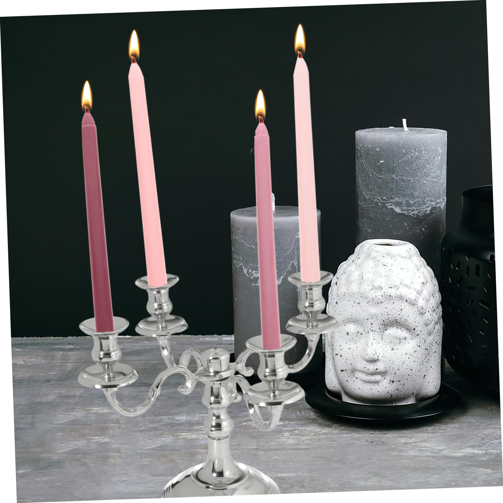 4 Candele Profumate A Palo Lungo Set Decorativo Romantico Candele Matrimonio E Compleanno