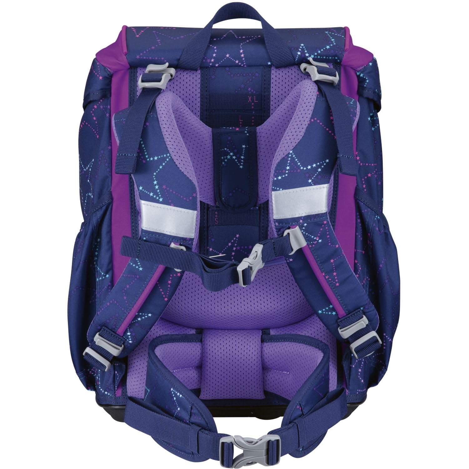 DerDieDas Schulranzen ErgoFlex Light LED Set 6-teilig Dancing Star violett