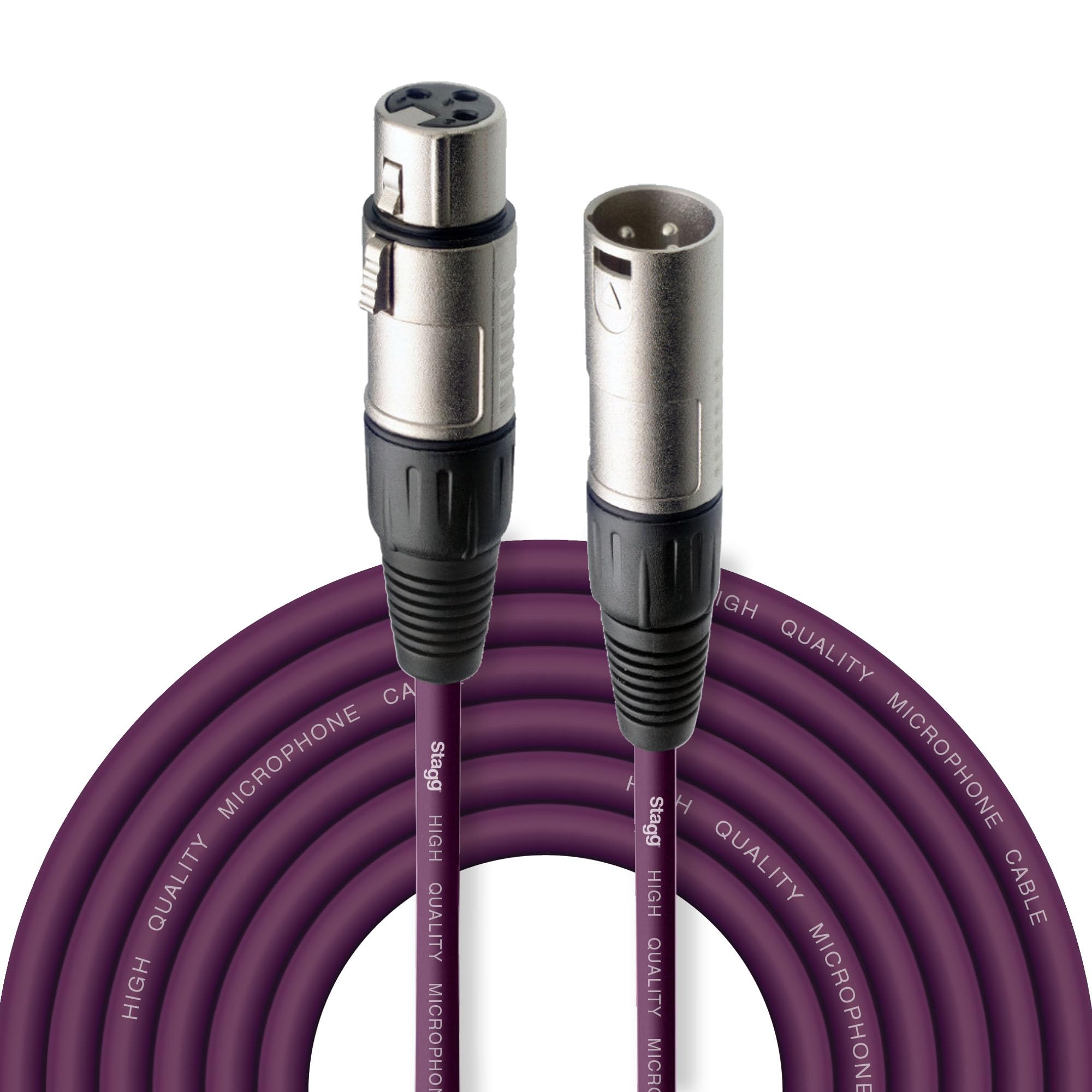 Stagg Men's Purple 3 Pin Xlr To Fe Microphone Lead 6M