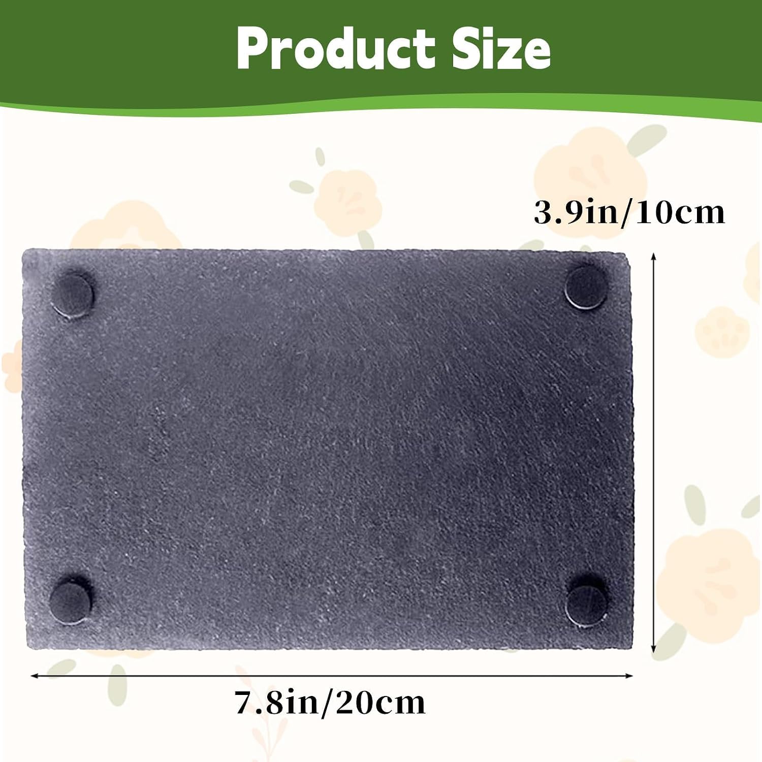 kathson 2 PCS Reptile Basking Platform (7.9 x 3.9 inches), Natural Rock Plate Turtle Food Bowl Feeding Dish Resting Terrace Habitat Decor for Tortoise Turtle Lizard Bearded Dragon Crested Gecko Snake