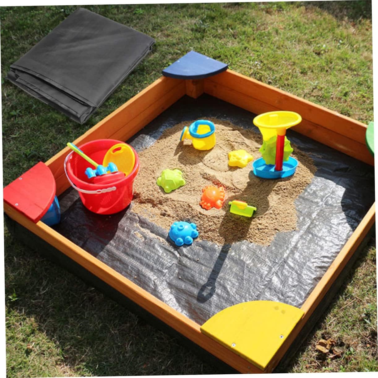 Mipcase Waterproof Sandbox Cover for Boys and Girls Heavy Duty Sandbox Canopy Protector for Outdoor Use and Small Pools UV Resistant Sturdy Design
