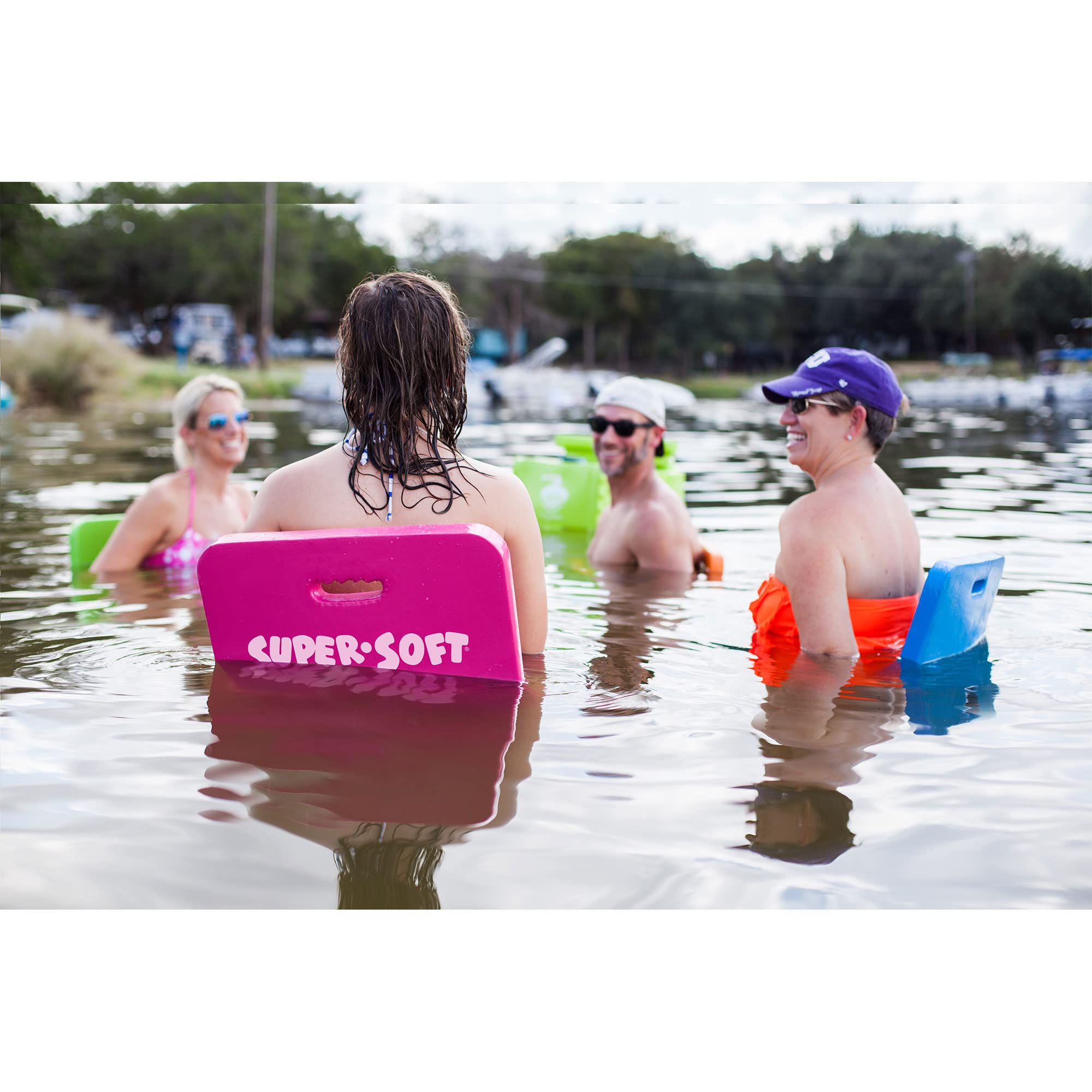 TRC Recreation Flotador de piscina de espuma súper suave para adultos y niños, tumbona para piscina, lago, río y playa, esencial