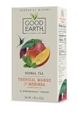 Good Earth Sensorial Blend Flavored Herbal Tea Tropical Mango and Moringa, No Artificial Color, No Preservatives, 15 Bag (Pack of 5)