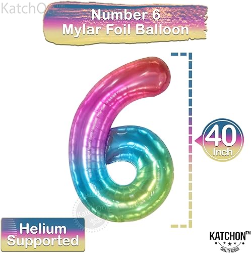 Miniatura 4 de Globos gigantes del número 60 para cumpleaños de niña – 40 pulgadas | Globo arcoíris 60 para decoraciones de cumpleaños 60 para niñas | Globos del