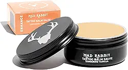 Mad Rabbit Pomada de bálsamo de tangerina e baunilha - bálsamo de tatuagem e creme pós-cuidado, realce a cor que revive tatuagens antigas, hidrata novas tatuagens