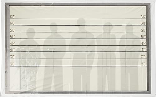 Beistle Taza criminal de plástico impresa, línea de tiro para pared, cabina de fotos, telón de fondo, escena de investigación, decoraciones para