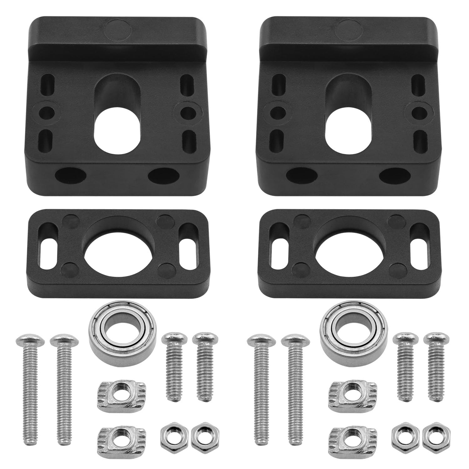 Lovelysp T8 Screw Mount Bearing Black Adjustable Z Axis Z-Axis Lead Screw Top for Fixing 3D Printer Z Axis Screw (40mm) 2PCS