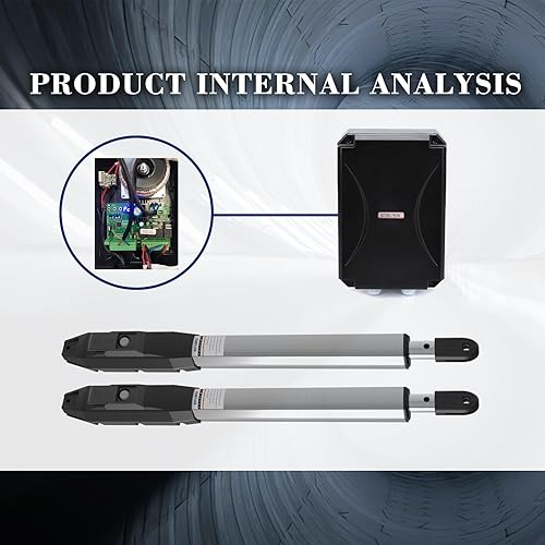 Miniatura 2 de SW440DC - Kit de abridor de puertas batientes de doble brazo, operador automático de puerta para puertas de hasta 440 libras y 6.56 pies