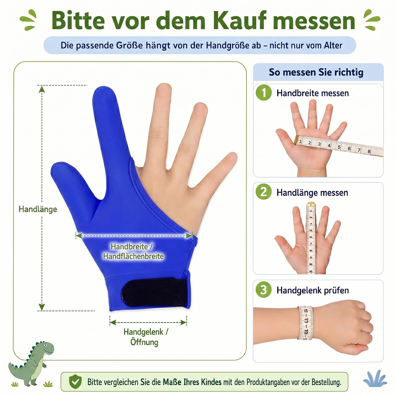 4 unidades de guantes de compresión para niños que dejan de chupar los pulgares para niños de 5 a 13 años. (#5)