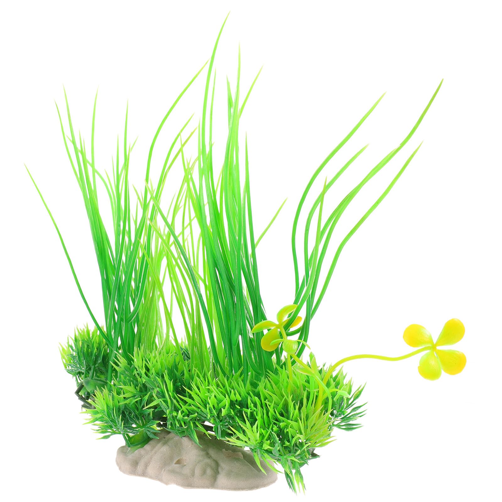 Artificial Aquarium Plants with White Base Tall Plastic Fish Tank Decorations for Betta Fish and Aquatic Pets Extra