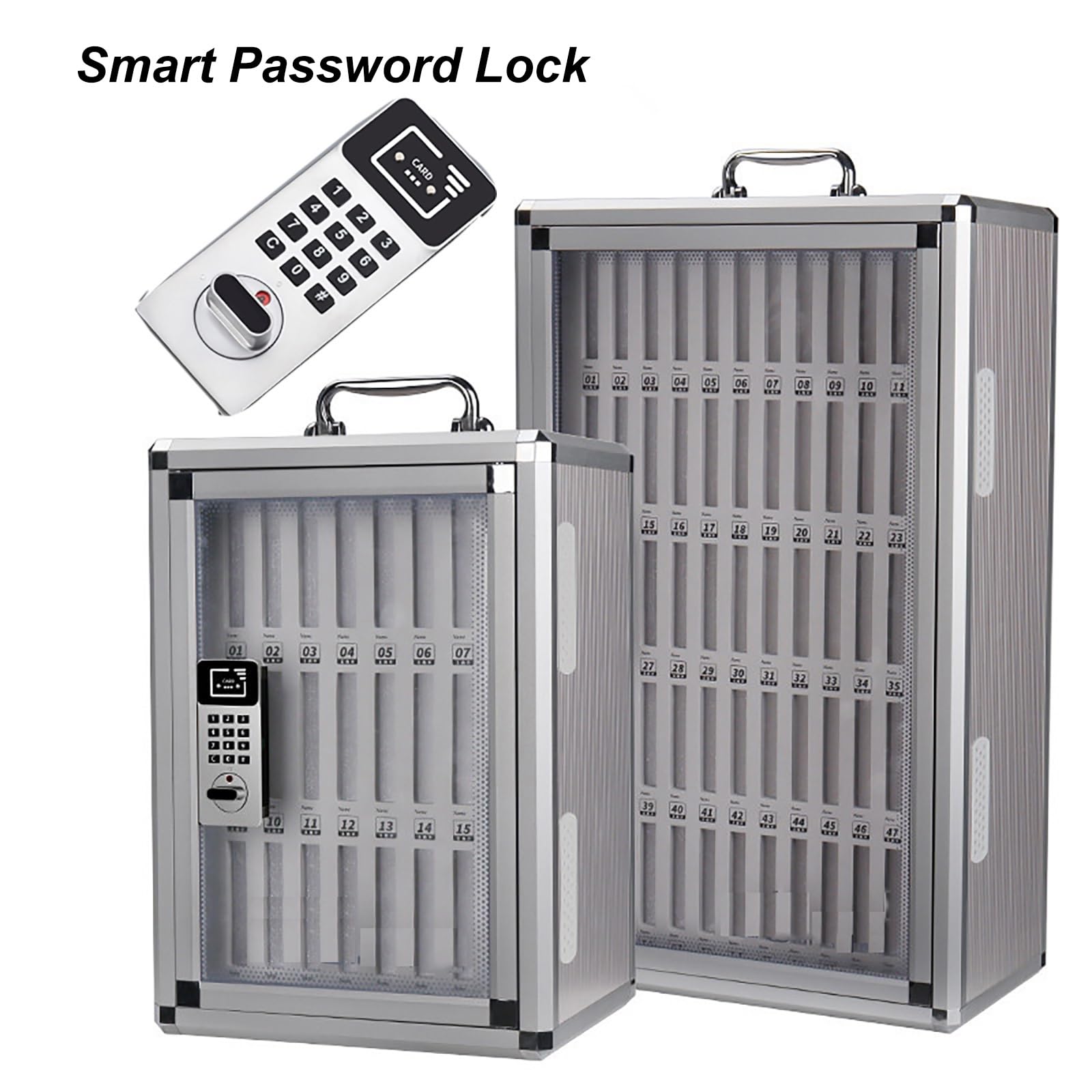 Caja de Almacenamiento portátil para teléfono Nizer, Transparente, para aulas y oficinas, gabinete para Dispositivos móviles, diseño Compacto, Uso Diario!