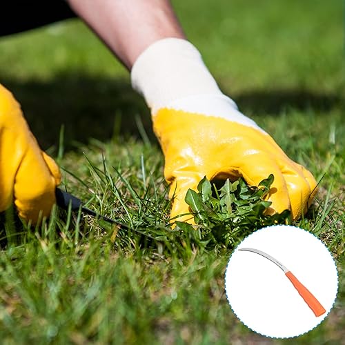 Miniatura 5 de PATIKIL Hz dentada de 10 pulgadas, paquete de 2 hoz de acero inoxidable para cosecha, hoz ligera, con mango de plástico, para jardinería, color