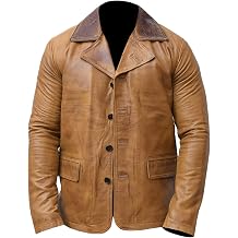 Mens Red Costume Jacket - Dead Arthur Morgan Distressed Brown Real Leather Jacket