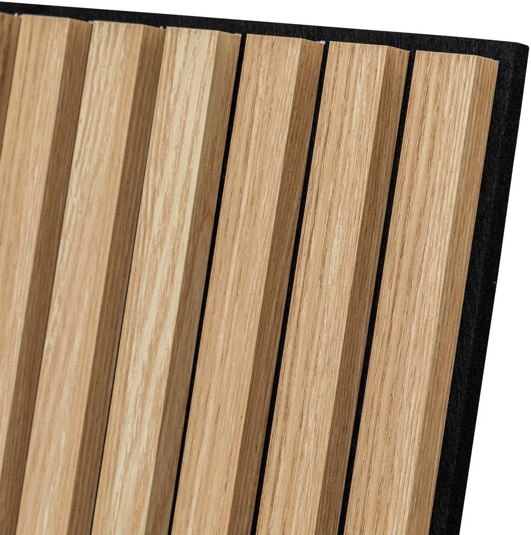 WEB2O Lot de 8 Panneaux décoratif accoustique tasseaux bois Colva 60x60 cm - Effet chêne clair