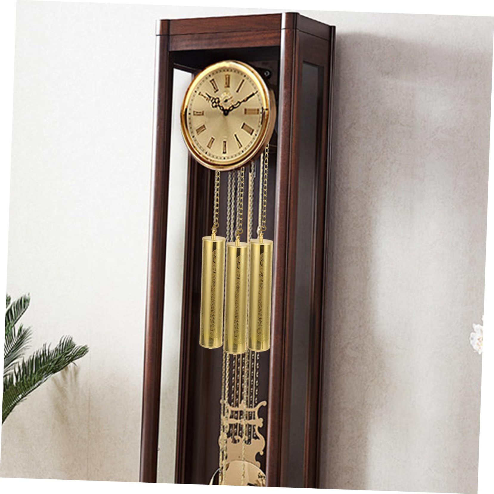 HOMOCONO 1set Iron Clock Weight Replacement Elegant Wall Clock Accessories Unique Decor for Home Office Includes Chain of Hooks Stylish Art for Interior Design