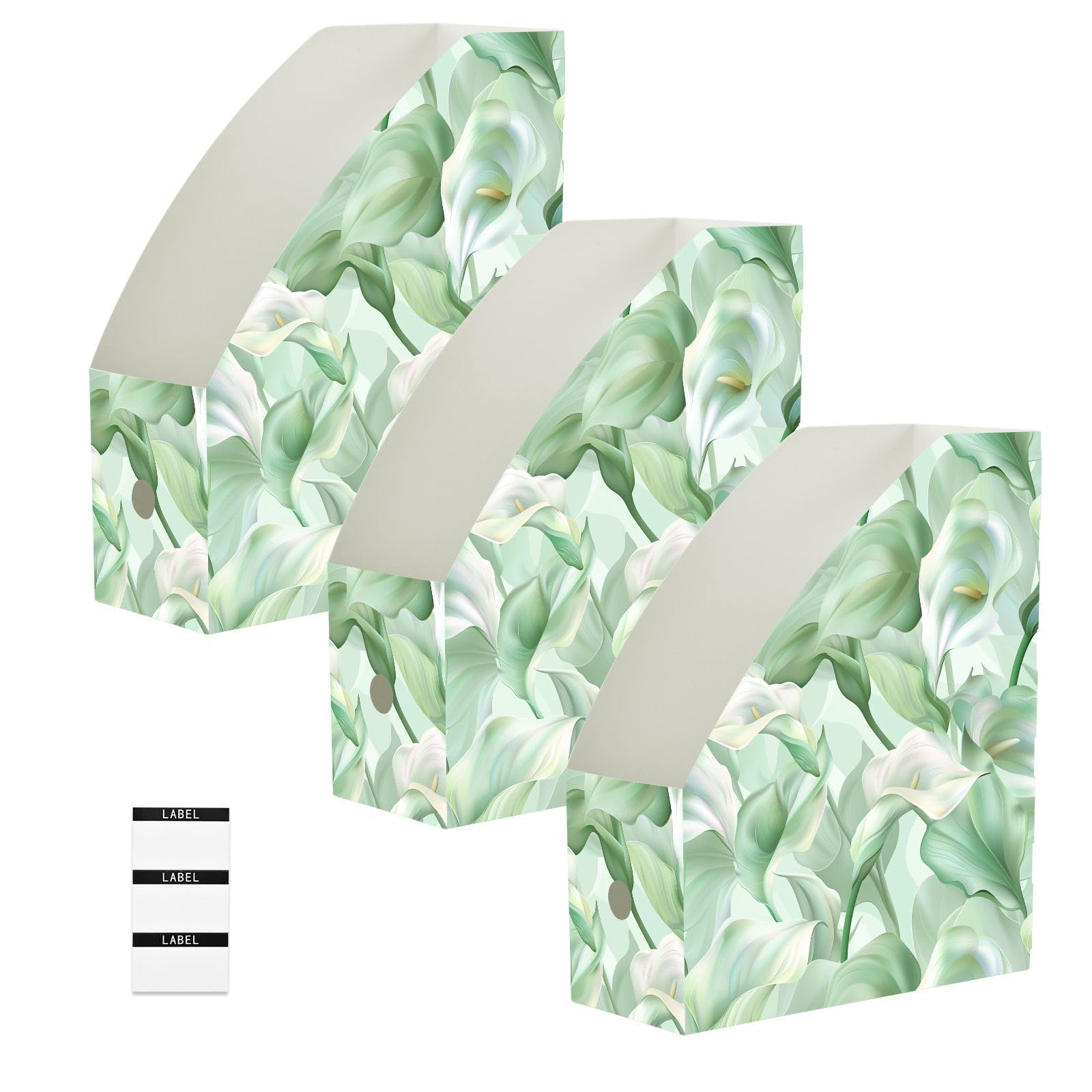Boîte de rangement magazine dossier pliable pastel vert menthe 3x