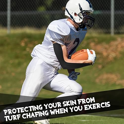 Miniatura 6 de Jenaai 4 cintas deportivas de césped de fútbol extra anchas para césped atlético, impermeable, flexible, para brazos, cinta adhesiva para atletas y