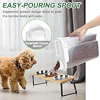 Vista 4 de TBMax Contenedor de almacenamiento de alimentos para perros de 5 a 7 libras, recipiente hermético de comida para gatos con boquilla más grande