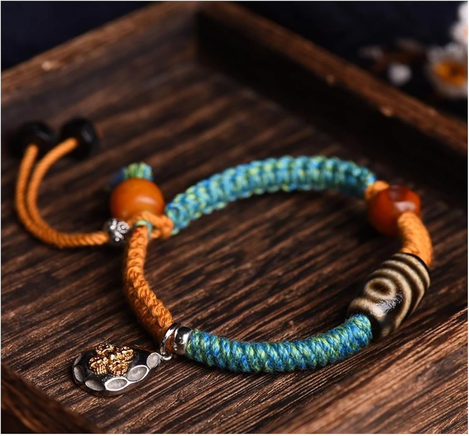 Braided Bracelets,Braided Bracelets, Hand-Woven Wrapped Bracelet Hand-Woven Women's Jewelry National Style Wenwan Bracelet Rope