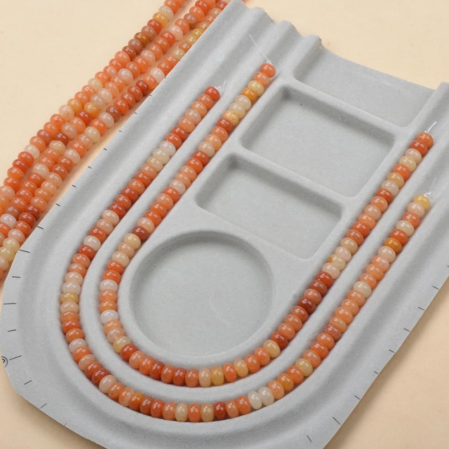 ICAI Beads 5x8mm Natural Rondelle Spacer Loose Beads for Jewelry Making DIY Crafts Design 1 Strand 15" APPR (Red Aventurine) - Image 5