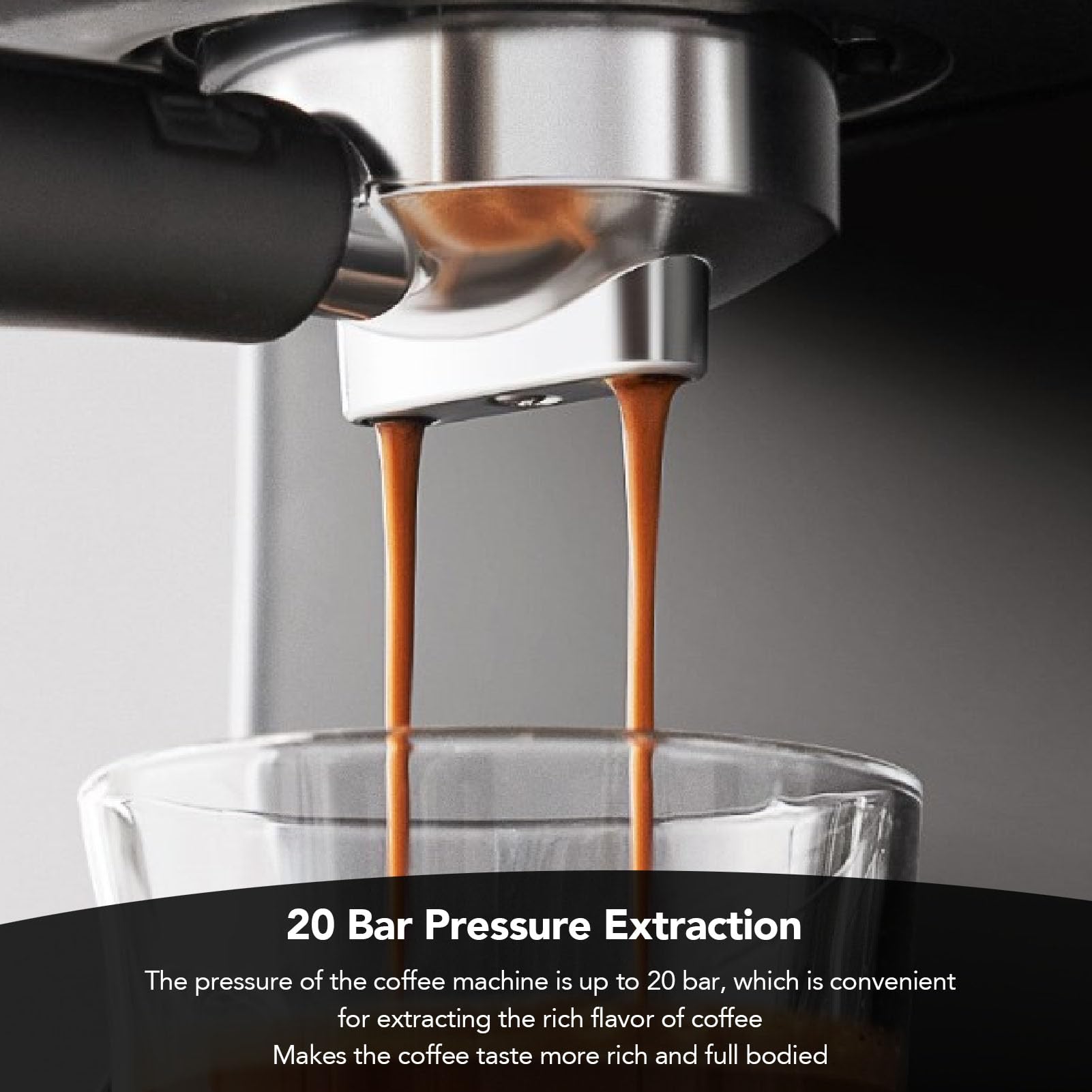 Semiautomática de 20 Bar con Tanque de Agua Grande para Entusiastas del café ABS de 1,5 L