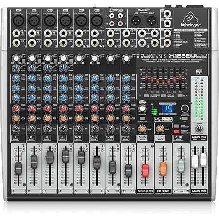 Behringer Xenyx X1222USB Premium 16-Input 2/2-Bus Mixer with USB/Audio Interface