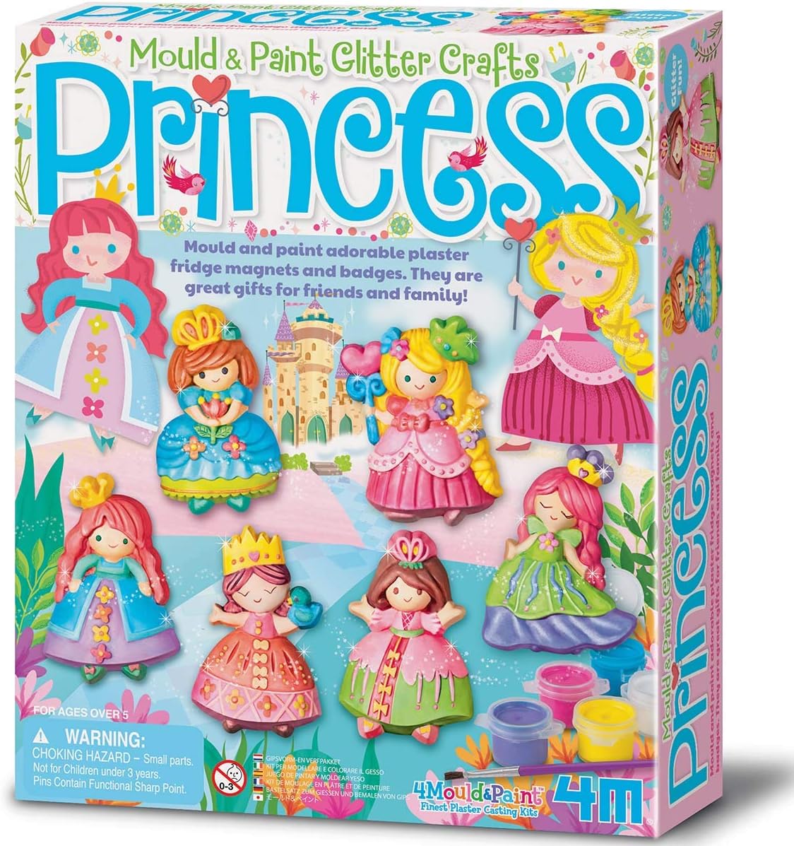 Amazon.com: 4M Mould and Paint Glitter Princess Kit : Toys & Games