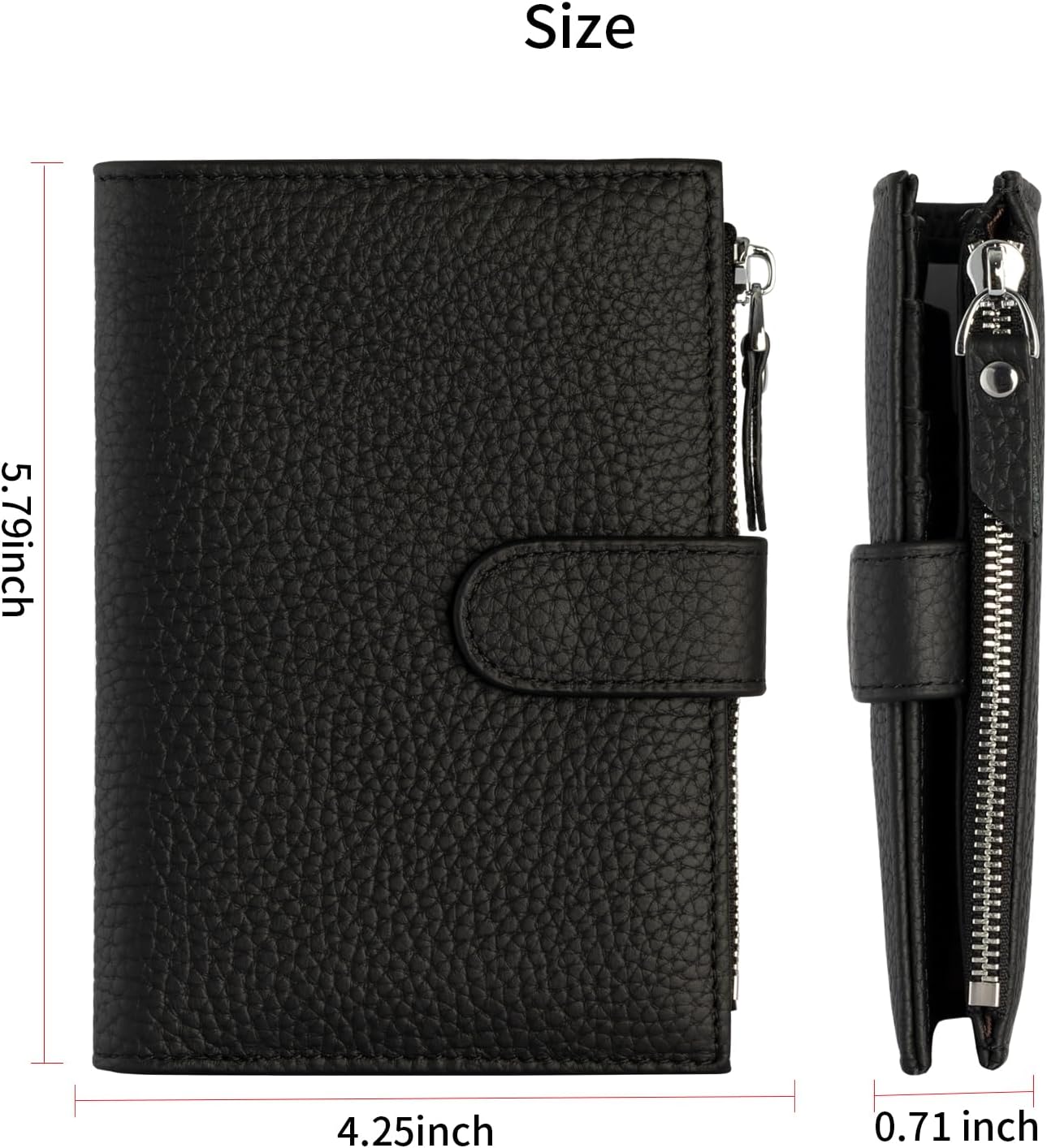 Passport wallet and Card Slot Combo RFID Blocking Slim Leather Travel Passport Wallet for Men and Women with Zippered Coins Pocket Passport holder