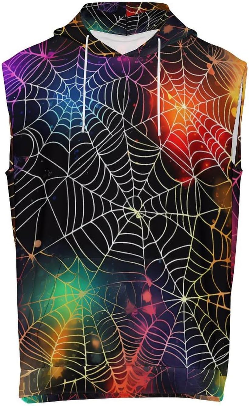 Men's Workout Hooded Tank Tops Sleeveless Muscle Gym T-Shirts