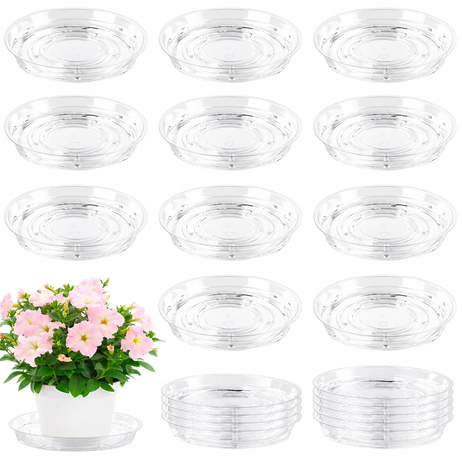 Plant Saucers - 20 Pack for Drainage -16 Plant Saucers - 20 Pack for Drainage -16