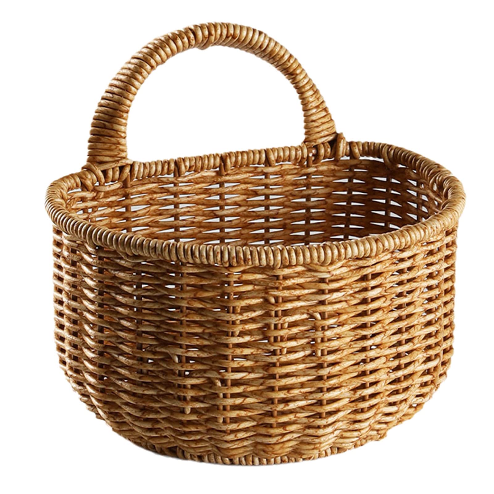 Handwoven Storage Basket with Handle Sundries Organize Accessory Household for Home Bathroom Shampoo Face Cleanser Handwoven Storage Baskets