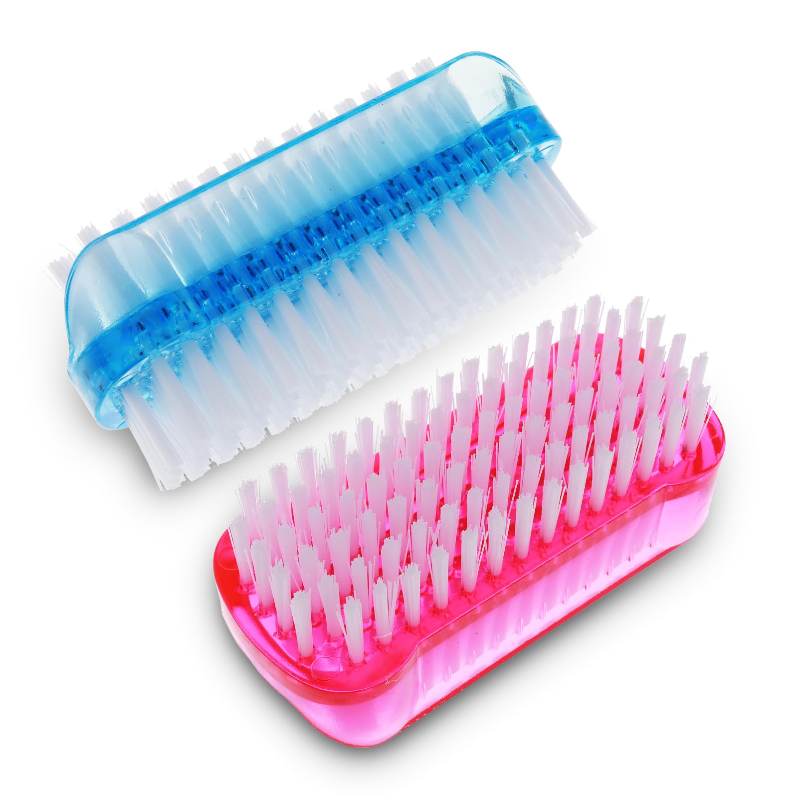 Amaxiu Nail Cleaning Brushes, Double Sided Nail Clean Up Brush with Nylon Stiff Bristles Fingernail Brush for Cleaning Cuticles Fingernails Toes Nail