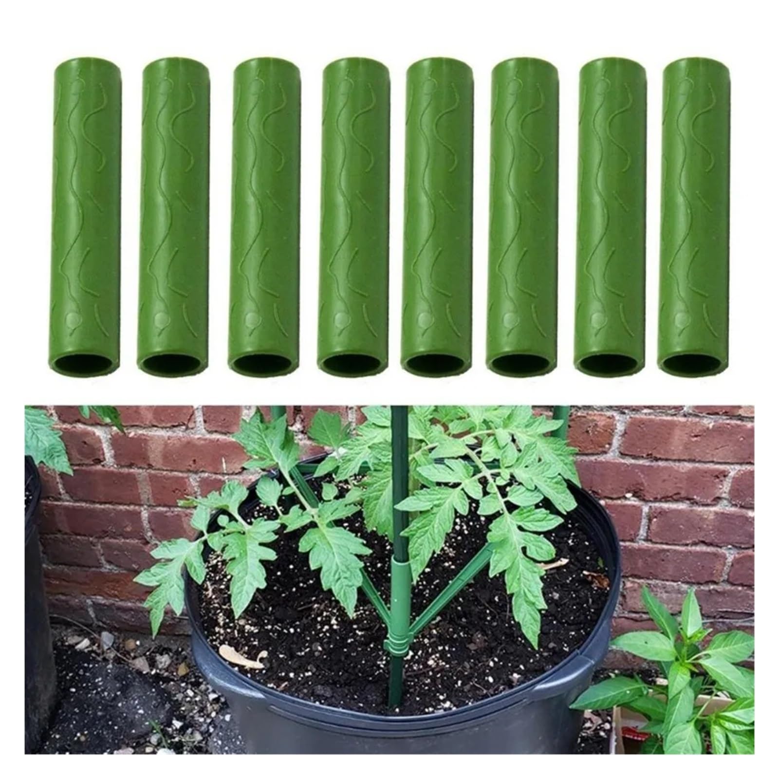 60 Stück Pflanzenstützverbindungsrohre for Kletterpflanzen, 8–20 Mm Gartenpfähle
