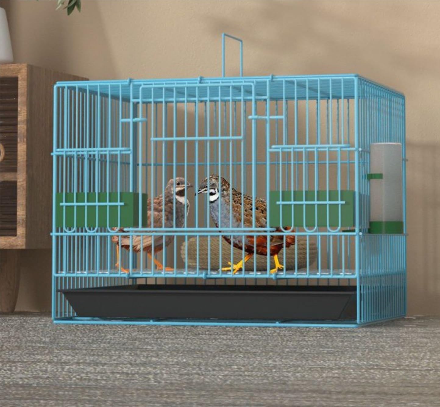 Jaula De Aves Para Canarios Transportadores Rectangulares Para Pájaros, Soporte Rodante Inferior De ABS, Jaula Para Para Mascotas, Vuelo Con Alimentador Para Hotel En Casa Loros Conures(Pink,50*33cm)