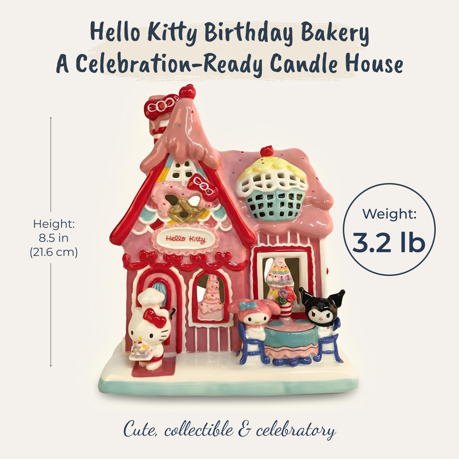 Amazon.com: Blue Sky Clayworks Hello Kitty Birthday Bakery Candle