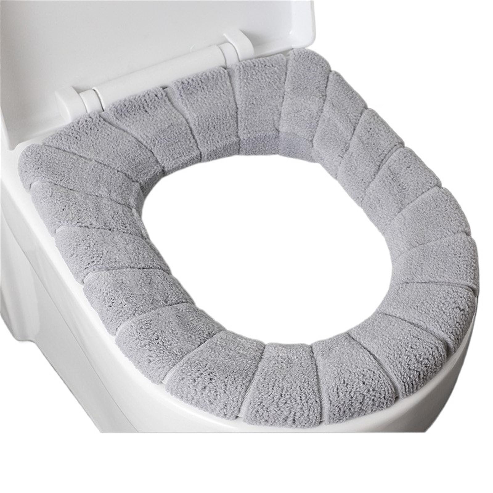 PADGCNOR Soft Toilet Seat Cushion Thickened Plush O-Type Warm Toilet Cushion Universal Winter Seat Cover(Grey)