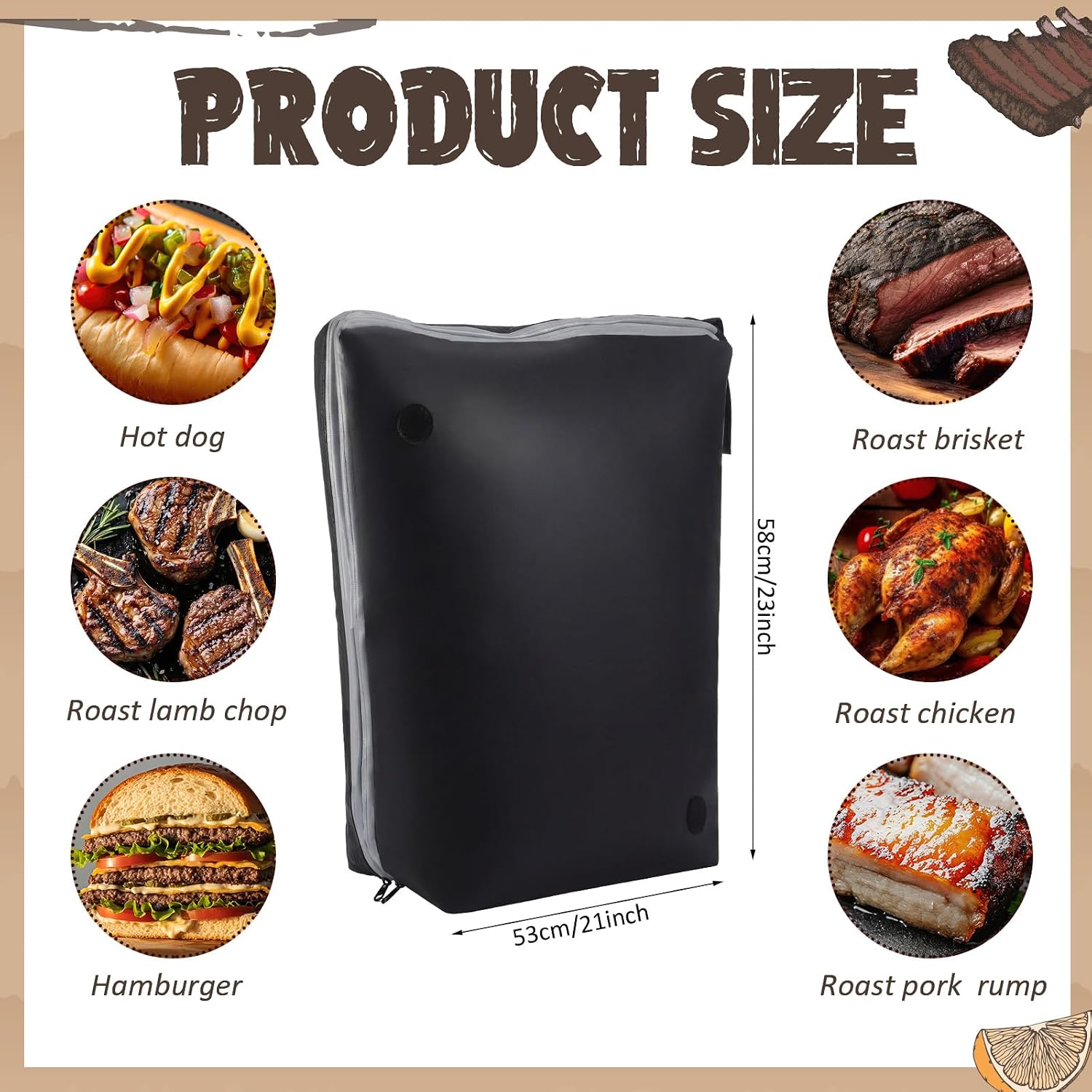 Kinlop Grill Gifts for Fathers 23 Inch 2in1 BBQ Blanket for Resting Meat Dad Husband Grill Gifts for Men Smoker Insulated Grilling Meat Resting Blanket for Brisket, Beef, Turkeys image 2