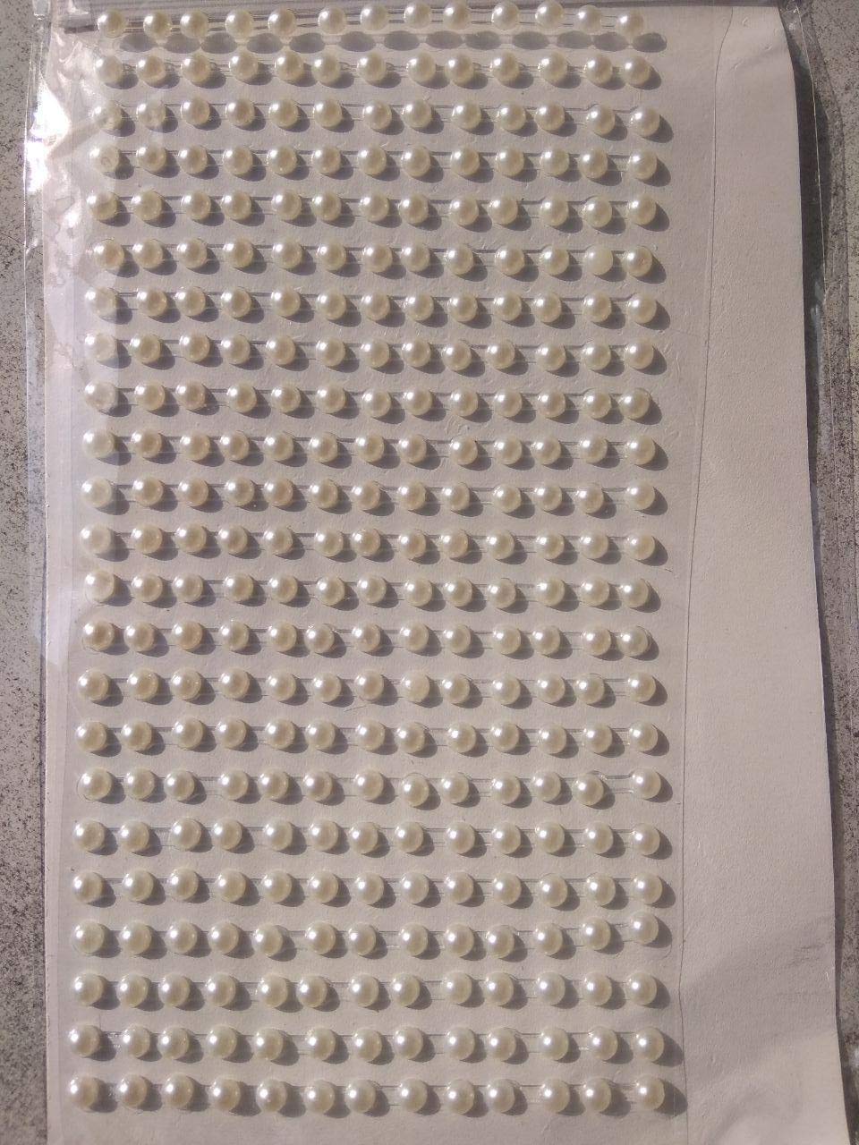 GenericWhite Pearl Shining Stone Crystal Studs for Art & Craft, Decoration, Project Work, School Work (1)