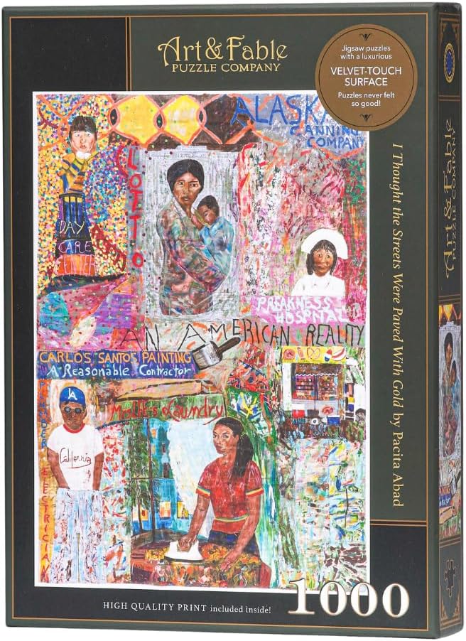 Art & Fable Puzzle Company I Thought The Streets were Paved with Gold by Pacita Abad 1000 Piece Fine Artwork Premium Adult Jigsaw Puzzle - Perfect for Game Nights, Gifting, and Family Fun