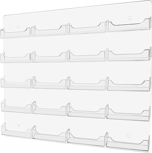 Miniatura 56 de Marketing Holders Tarjetero colgante de acrílico transparente con múltiples bolsillos para tarjetas de 3.5 x 2 pulgadas en médicos, contabilidad