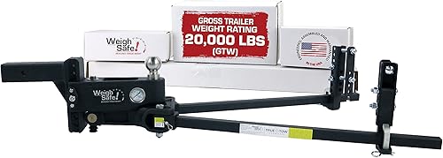 Weigh Safe TrueTow Distribución de peso WSWD6-2.5 con control de balanceo de 4 puntos y medidor de peso, caída de 6 pulgadas, vástago de 2.5