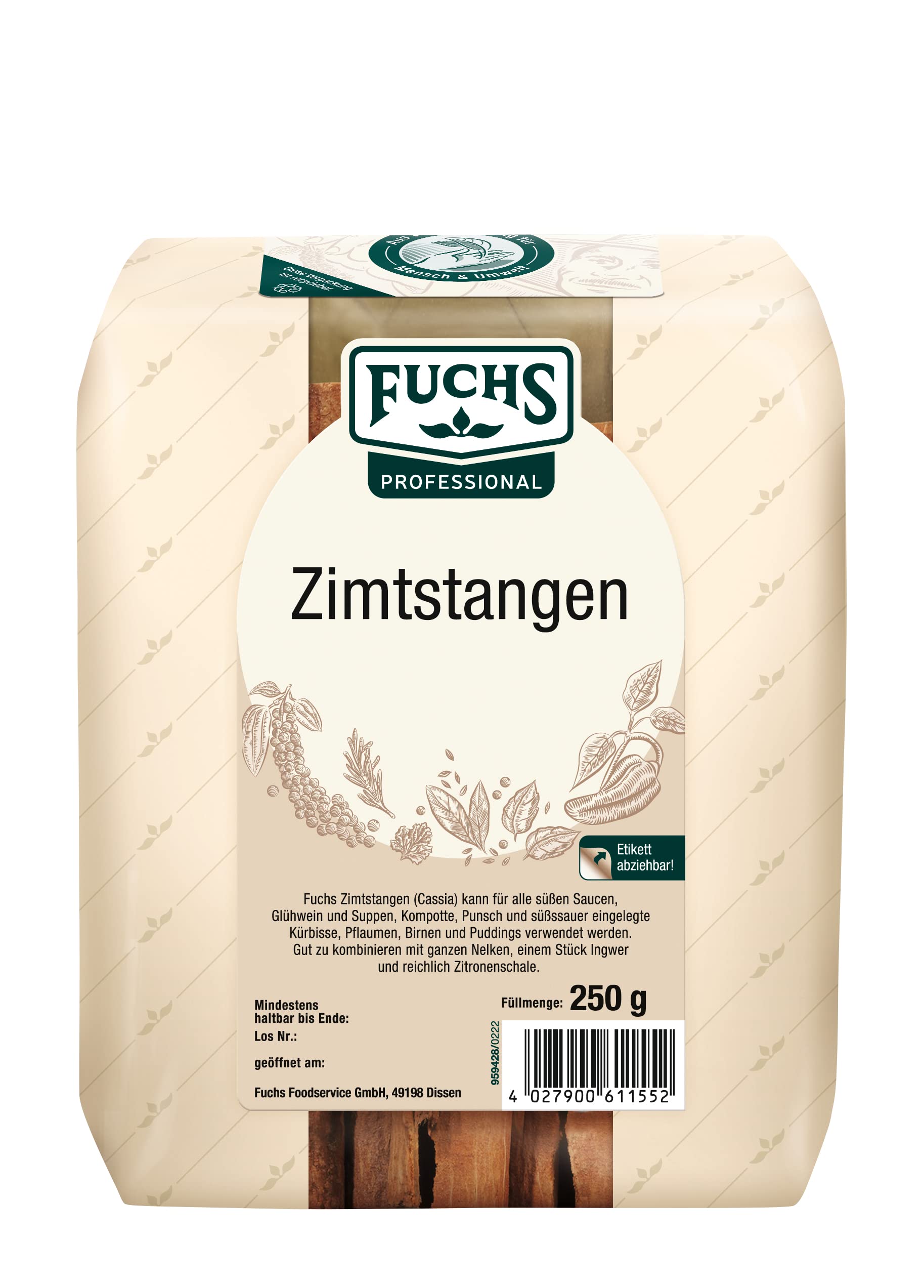 FUCHS Zimtstangen, 3er Pack (3 x 250 g)