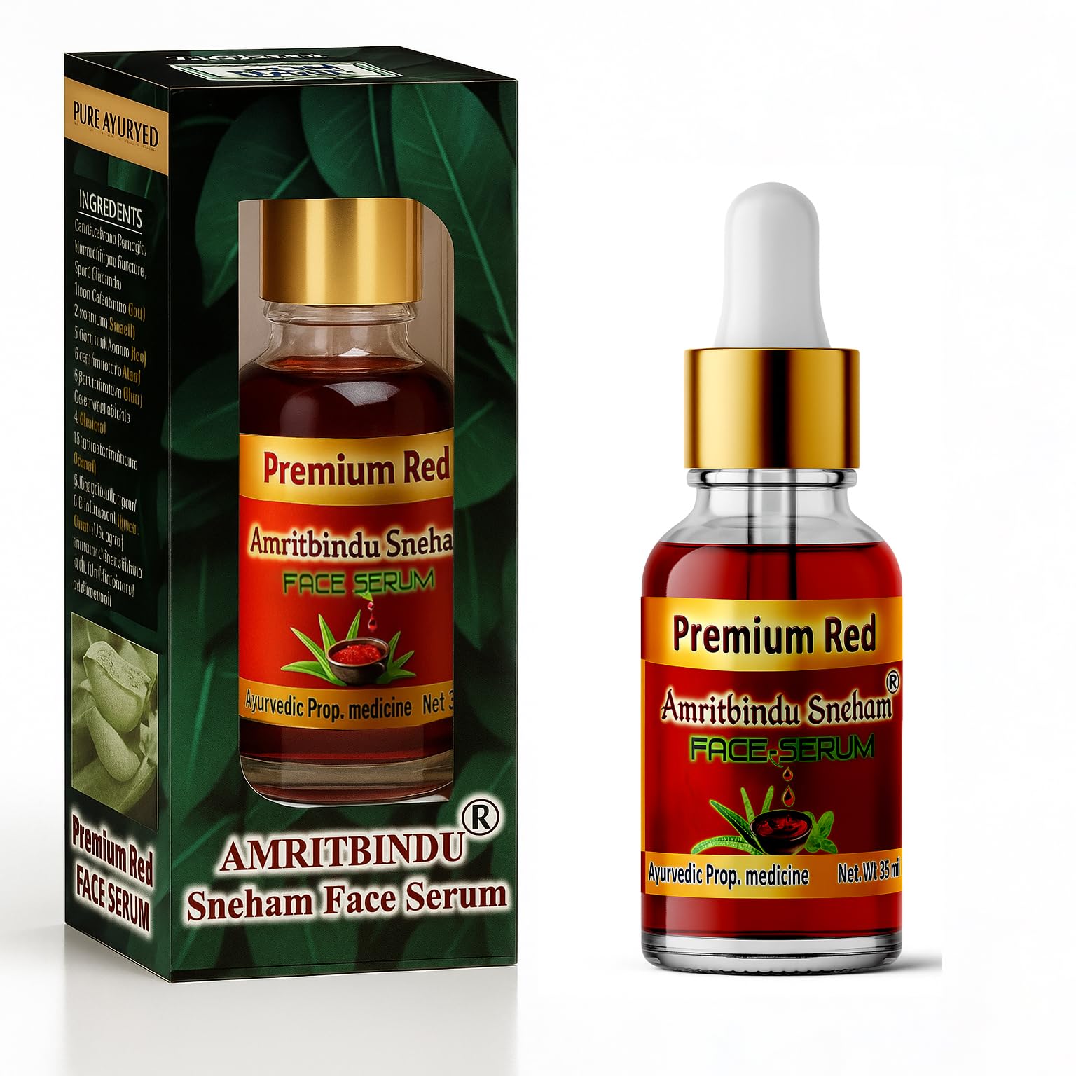 Amritbindu Sneham Vitamin C Face Serum, Rejuvenating, Natural & Ayurvedic, For Youthful Skin glow, 35 ml
